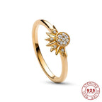 Celestial Blue Sparkling Moon And Sun Rings Pi-Mart