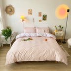 Student Dormitory Thick Sanded Aloe Cotton Four-piece Set Bed Linen Quilt Cover Bedding Pi-Mart
