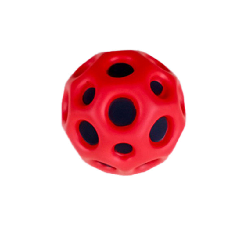 Hole Ball Soft Bouncy Ball Anti-fall Moon Shape Porous Bouncy Ball Kids Indoor Outdoor Toy Ergonomic Design Pi-Mart