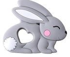 Baby Teether Silicone Rabbit Food Grade Bunny Teether Nursing Teething  Accessories Silicone Animal Teether For Kids and Baby