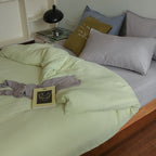 Four-piece Double-layer Yarn Simple Summer Duvet Cover Bedding Pi-Mart