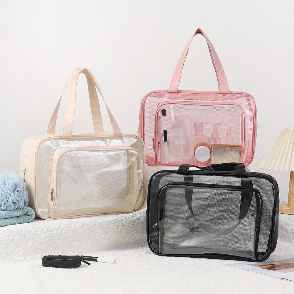 Large Capacity Transparent Wash Bag, Swimming Fitness Bath Bag, Cosmetics Storage Bag, Wet and Dry Separation Hand Shoulder Travel Bag for College Dorm Camp GymTransparent Cosmetic Bag, - SJB-DIAMOND ELITES