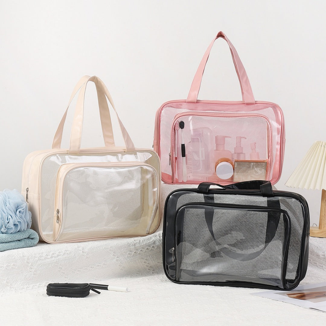 Large Capacity Transparent Wash Bag, Swimming Fitness Bath Bag, Cosmetics Storage Bag, Wet and Dry Separation Hand Shoulder Travel Bag for College Dorm Camp GymTransparent Cosmetic Bag, - SJB-DIAMOND ELITES