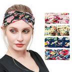 Sweat-absorbent And Anti-perspirant Bundled Headband With Wide-brimmed Print Headband Pi-Mart