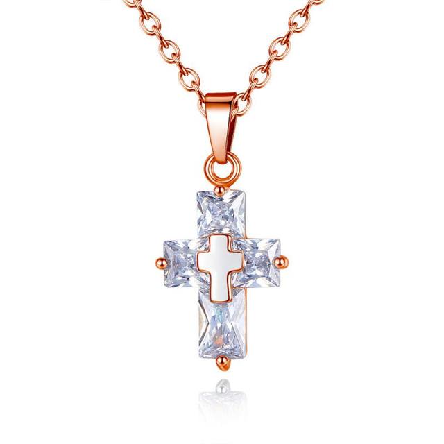 Personality Cross Copper Necklace Pi-Mart