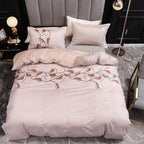 Three-piece Bedding Set, Plain Quilt Cover, Pillowcase, Four-piece Set Without Bed Linen Pi-Mart