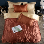 Bed Sheet Quilt Cover Naked Sleep Cool Silk Single Three Piece Set Pi-Mart