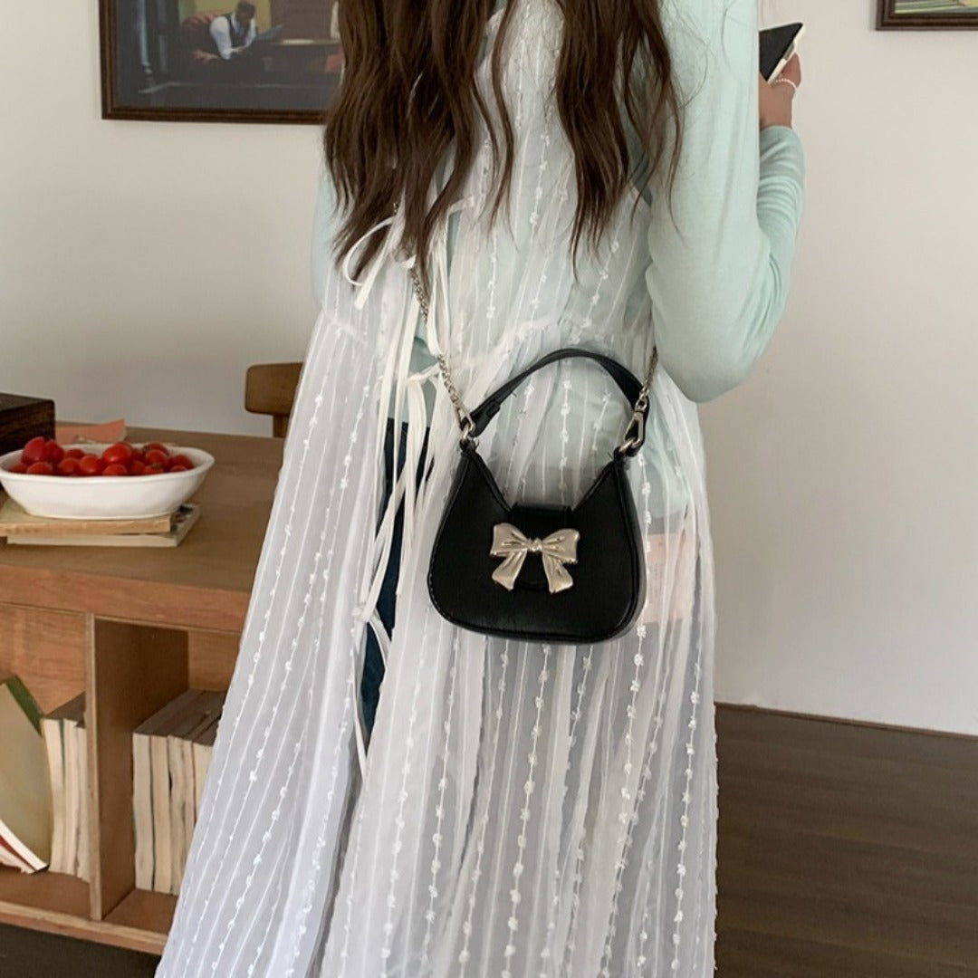 Toddler purse, Mini bow tote bag, Spring and Summer stylish sweet and cool mini lipstick chain bag, crossbody mini tote bag for women - SJB-DIAMOND ELITES