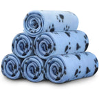 6 pack Cozy 24x28 Inch Paw Print Blanket for Dogs and Cats - Soft and Warm Bed Cover for Ultimate Comfort Christmas Gift Lootquake LLC