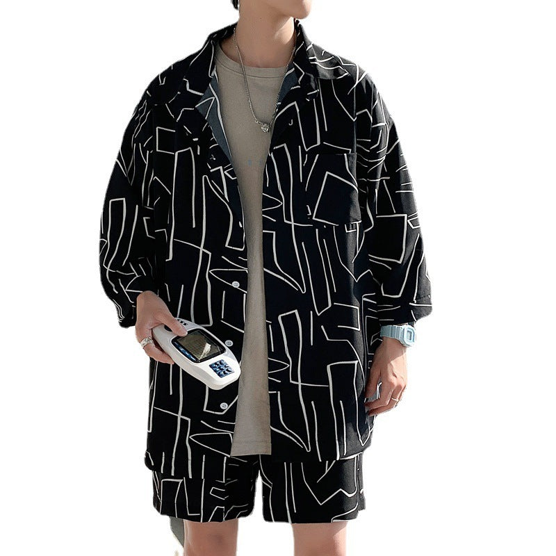 Shirt Five-point Pants Ice Silk Suit Lootquake LLC