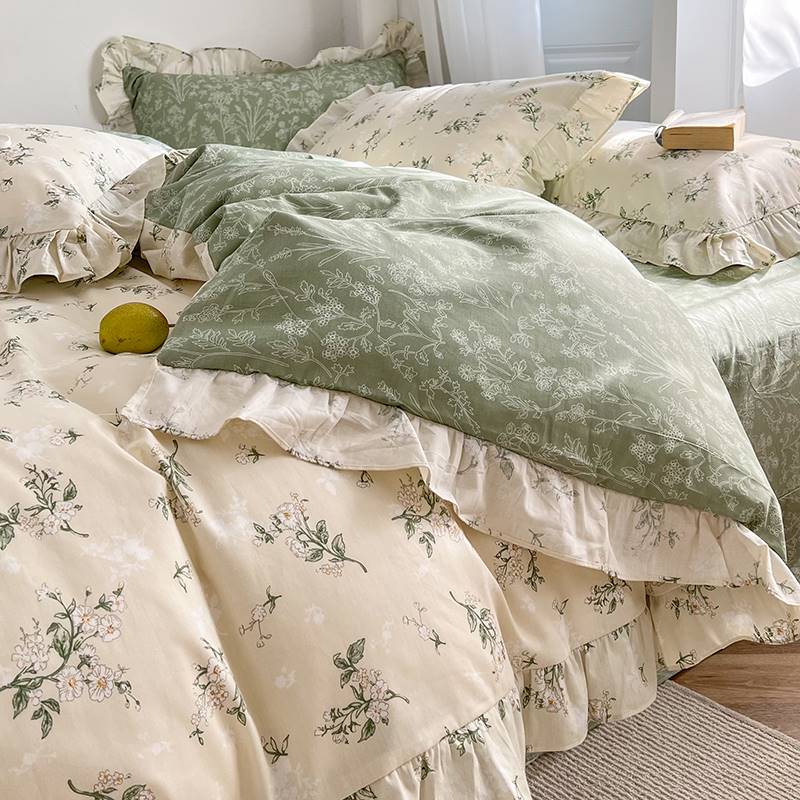 Broken Spring And Autumn Girl Bedding Sheet Quilt Cover Set Of Three Pi-Mart