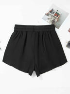 High Waisted Drawstring Swim Shorts THRIXINE