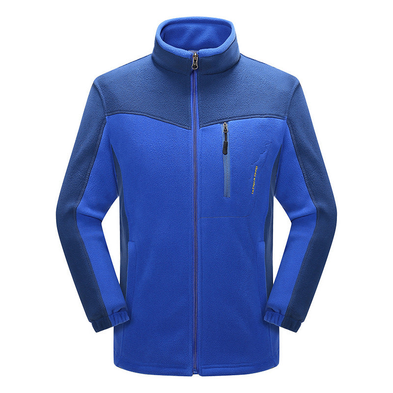 Cross-border Sources Of New Polar Fleece Warm Fleece Couple Cardigan Contrast