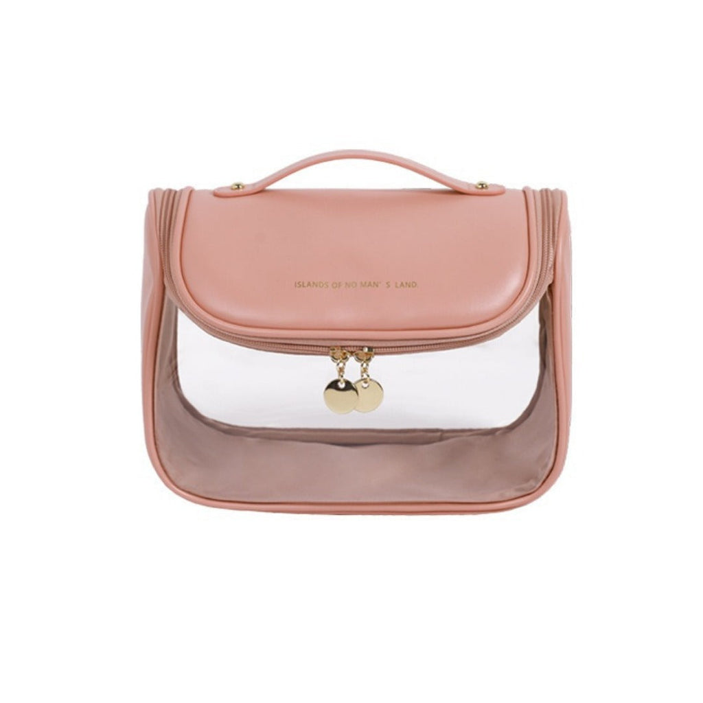 Visible portable cosmetic bag, large capacity portable cosmetic storage bag, multi-functional waterproof toilet bag, travel makeup bag, transparent makeup purse, - SJB-DIAMOND ELITES