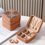 Retro Portable Travel Jewelry Storage Box, Jewelry Box, Compact Ring Storage Box, Jewelry Box, Sewing Box - SJB-DIAMOND ELITES