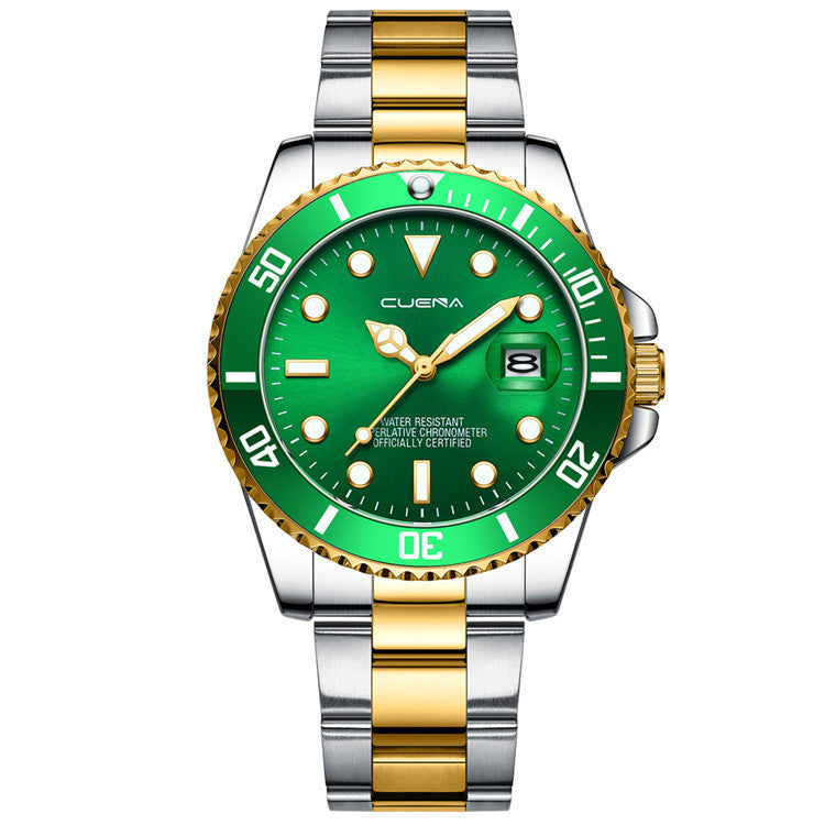 Quartz Watch Steel Band Calendar Fashion Pi-Mart