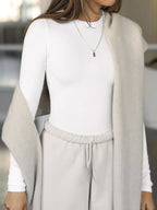 Long Sleeve Crop T-Shirt with Ribbed Texture