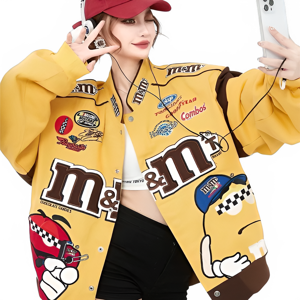 High Quality Autumn New Letter Embroidered Motorcycle Jackets Men Women Loose Versatile Hip-hop Stand Up Collar Varsity Jacket