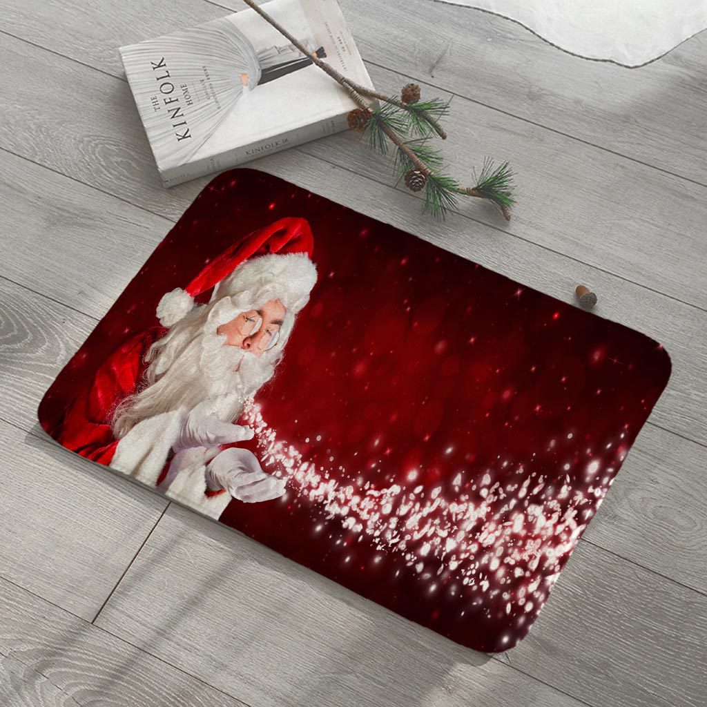 Santa Claus Flannel Absorbent Floor Mat Pi-Mart