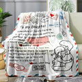 1pc To My Daughter Blanket From Dad Flannel Letter Dad To Daughter Gift Blanket For Home Travel, Warmest Gift Throw Blanket Lootquake LLC
