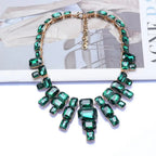 Luxurious Exaggerating Geometric Big Gem Necklace Lootquake LLC