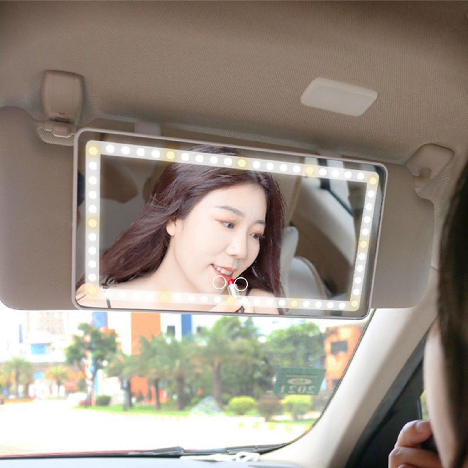 Car Visor Vanity Mirror with Lights - SJB-DIAMOND ELITES