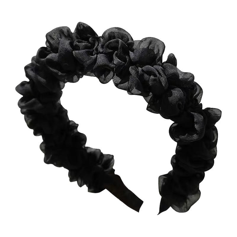 Mesh Pleats Hairband Decoration Women Pi-Mart