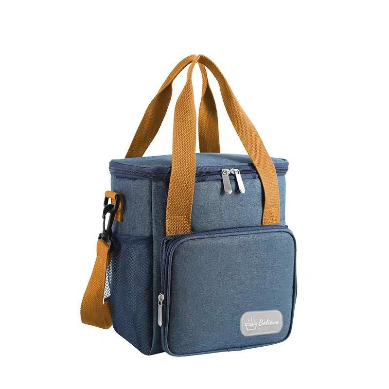 Insulated Lunch Bag for Adults & Kids - Leakproof Thermal Food Container with Adjustable Strap (29x25x5cm, 0.264kg) Pi-Mart