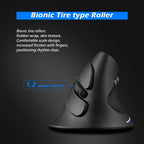 ZELOTES Ergonomic Wrist Rest Mouse, 2.4G Vertical Wireless Gaming Mouse, Comfort Grip, Right Hand Orientation, Battery Powered (Batteries Not Included), 393.7inch Range, Plastic Material, No Charging Function, ≤36V Operatin Lootquake LLC