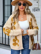 Angel Wings Flower Open Front Long Sleeve Cardigan - Trendy & Comfortable - SJB-DIAMOND ELITES