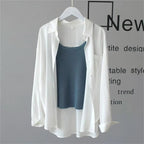 100% cotton casual loose cotton blouse shirt women solid color oversize long blouse shirt  Women - SJB-DIAMOND ELITES
