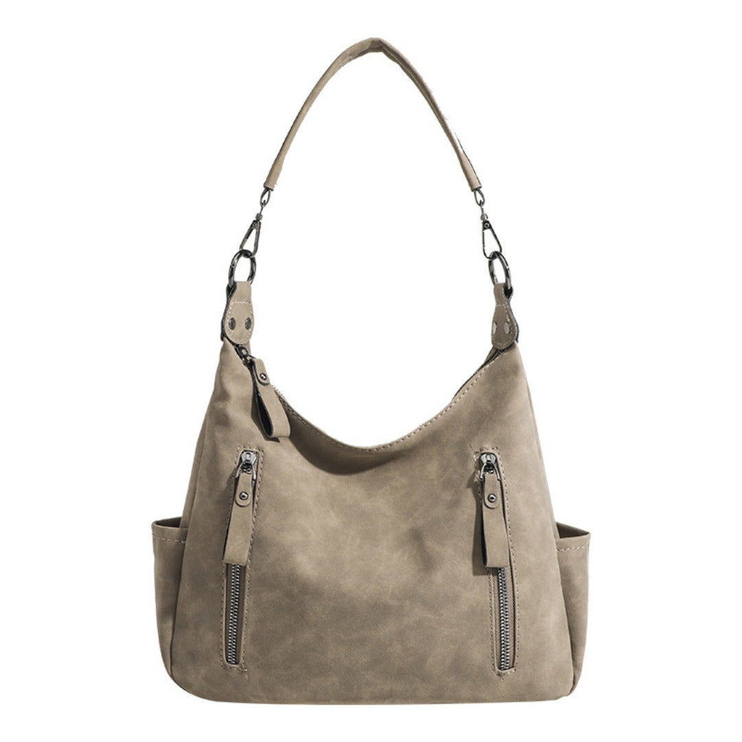Vintage large capacity hobo bag for women, women's fashion tote bag, textured portable commuter bag - SJB-DIAMOND ELITES