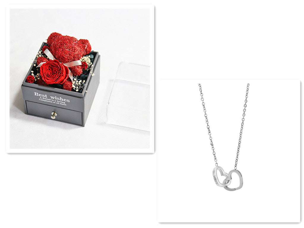 Simple Stainless Steel Plating Love Engraved Necklace Pi-Mart