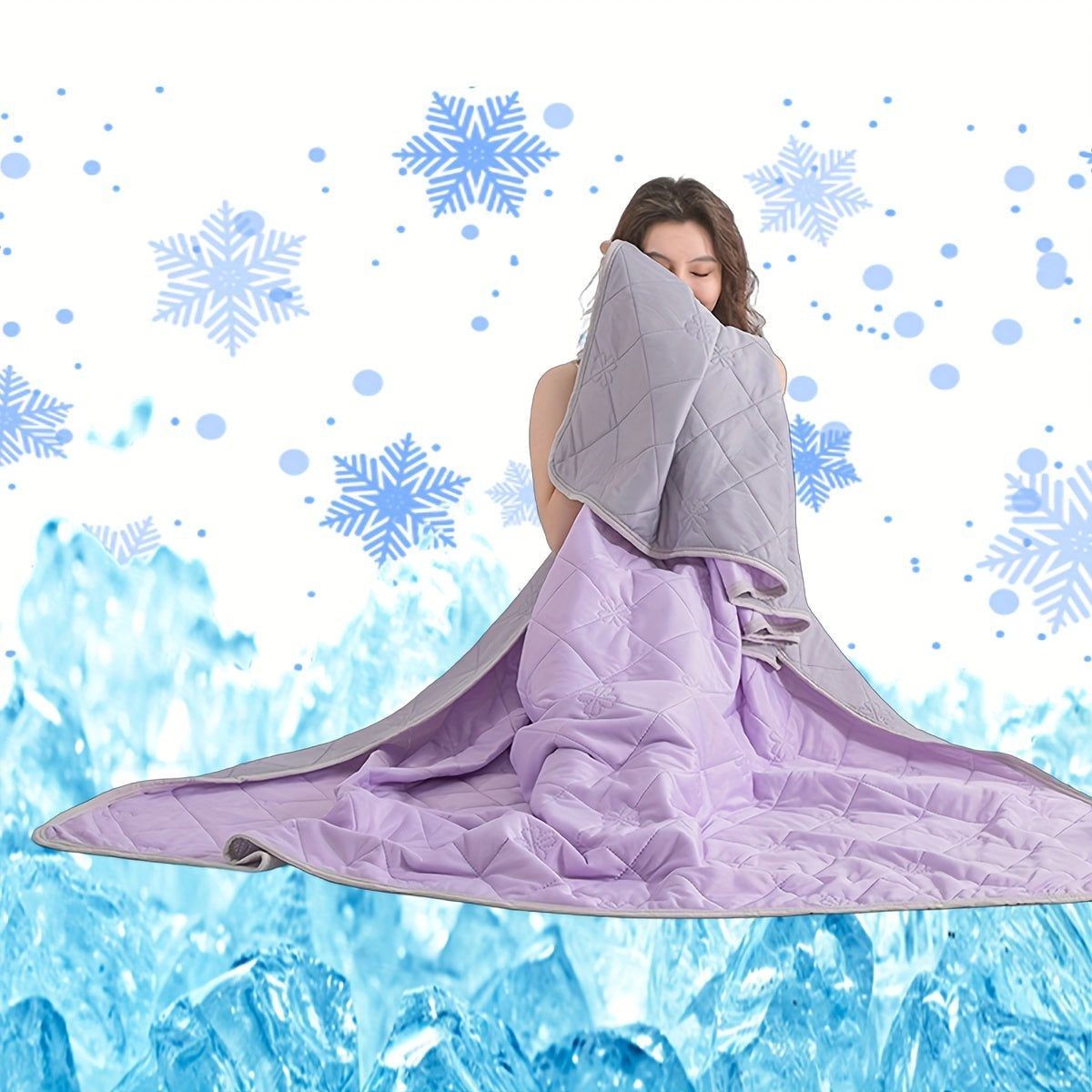1pc Large Cooling Blanket - Soft, Breathable, Lightweight, Air Cooling Comforter for Hot Sleepers, Absorbs Heat, Smooth Cover for Ultimate Summer Sleep Lootquake LLC