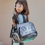 PVC transparent swimming storage bag, wet and dry separation sports beach bag, large capacity fitness bag, Transparent travel tote bag for women - SJB-DIAMOND ELITES