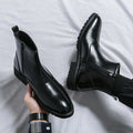 Men's Chelsea High Top Casual Leather Boots Pi-Mart