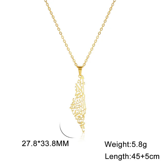 Unisex Stainless Steel Hollow Map Necklaces Lootquake LLC