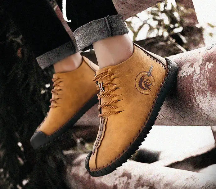 Men's Cotton Shoes - Winter Boots and Oxford Shoes