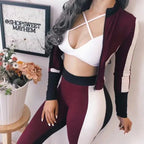 2019 Color Block Casual Sportswear Set for Fall/Winter Pi-Mart