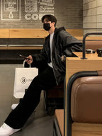 Men's Hooded Leather Jackets Pi-Mart