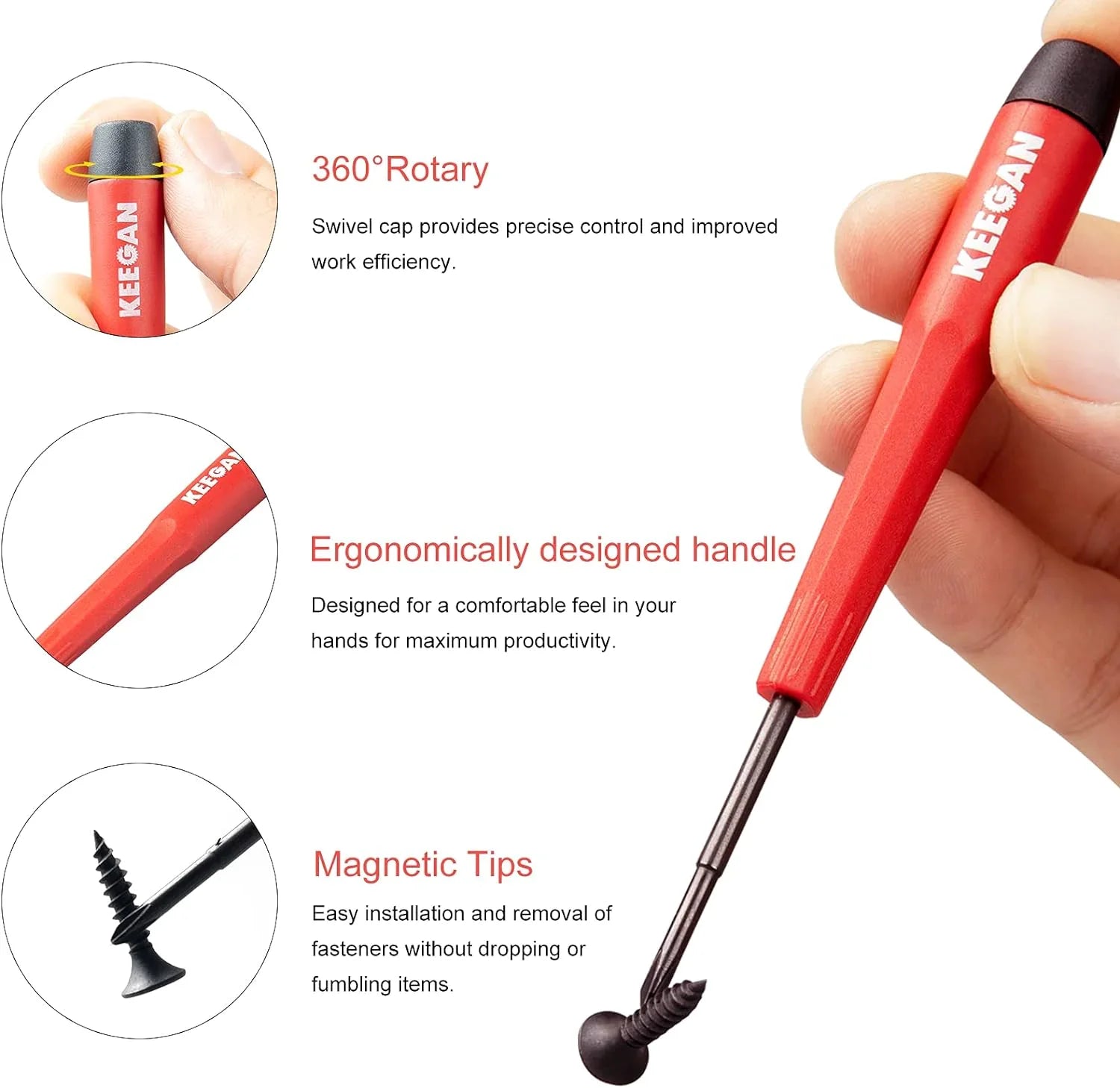 6 Piece Precision Screwdriver Tool Set Eyeglass Repair Computer Kit Magnetic Bit Pi-Mart