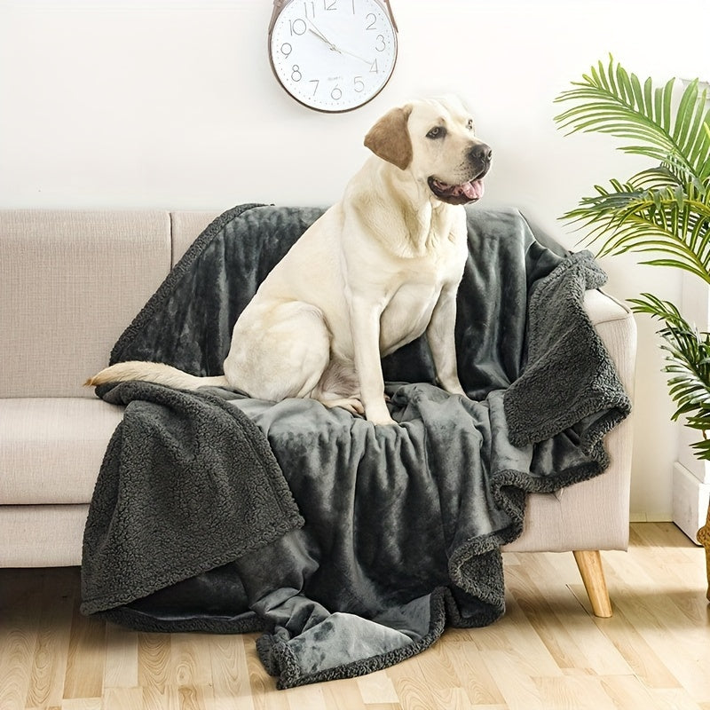 Ultimate Pet Pal Blanket - Soft, Stain-Resistant, Reversible Sherpa Fleece Furniture Protector with Machine Washable, Waterproof Polyester Fabric for Extra Small to Large Dogs and Cats - Easy Care, Durable, and Cozy Companion Lootquake LLC