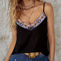 Ladies' Fashionable Printed V-neck Vacation Style Camisole Top - SJB-DIAMOND ELITES