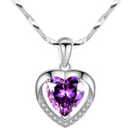 Women's Silver Clavicle Chain Simple Ocean Heart Pi-Mart
