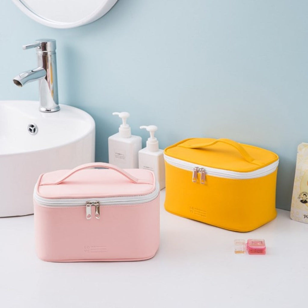 Capacity waterproof cosmetic bag, PU multi-functional cosmetic storage bag, cosmetic bag lightweight, makeup bag organizer, - SJB-DIAMOND ELITES