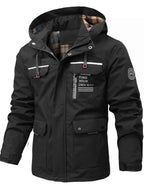 Men's Plus Size Hooded Outdoor Windproof Coat THRIXINE