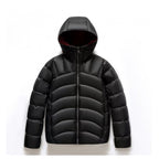 2025 New Unisex Hooded Down Jacket Couple Style Ribbed Pi-Mart