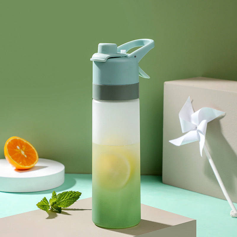 Spray Water Bottle For Girls Outdoor Sport Fitness Water Cup Large Capacity Spray Bottle Drinkware Travel Bottles Kitchen Gadgets Pi-Mart