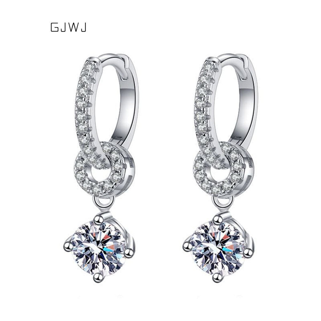 Genuine Moissanite Drop Earrings Pi-Mart