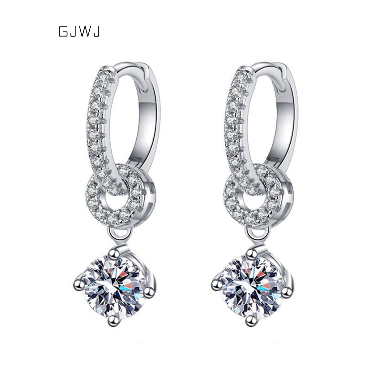 Genuine Moissanite Drop Earrings Pi-Mart